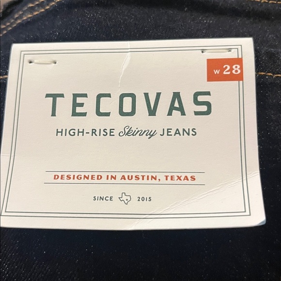 Tecovas High rise blue skinny jeans women’s NWT W28 Inseam 29 - Picture 13 of 13